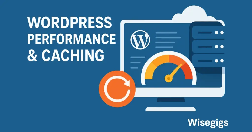 WordPress performance and caching optimization illustration by Wisegigs