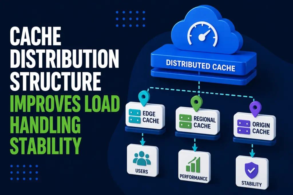Distributed caching architecture improving load handling stability illustration