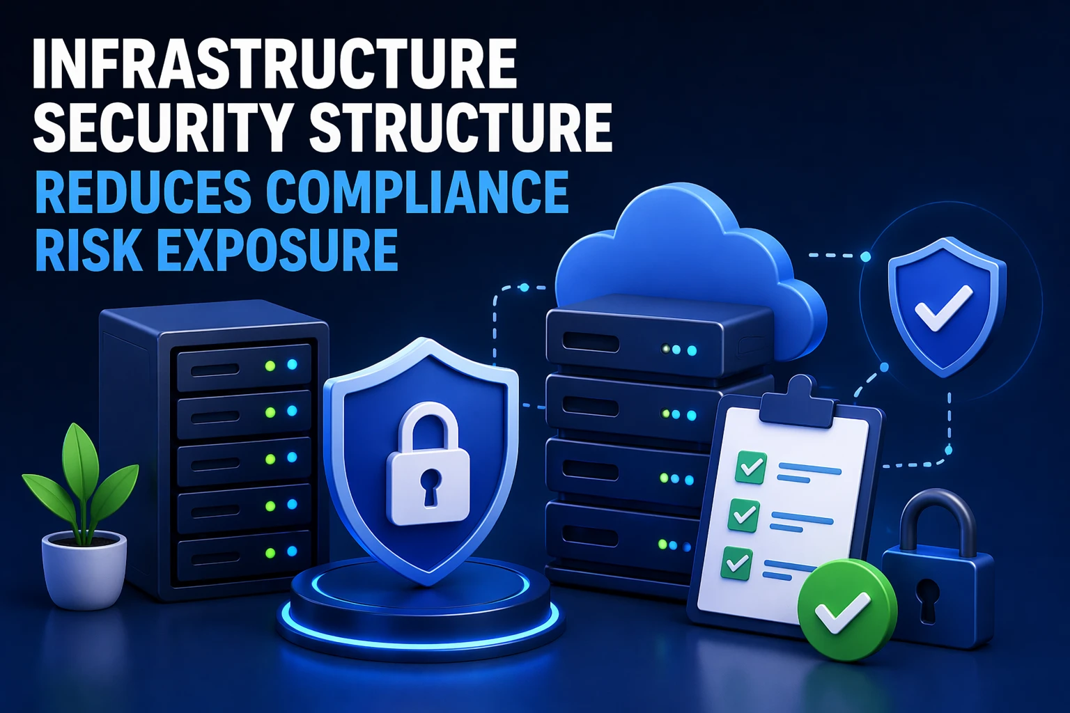 Infrastructure security structure improving compliance reliability illustration