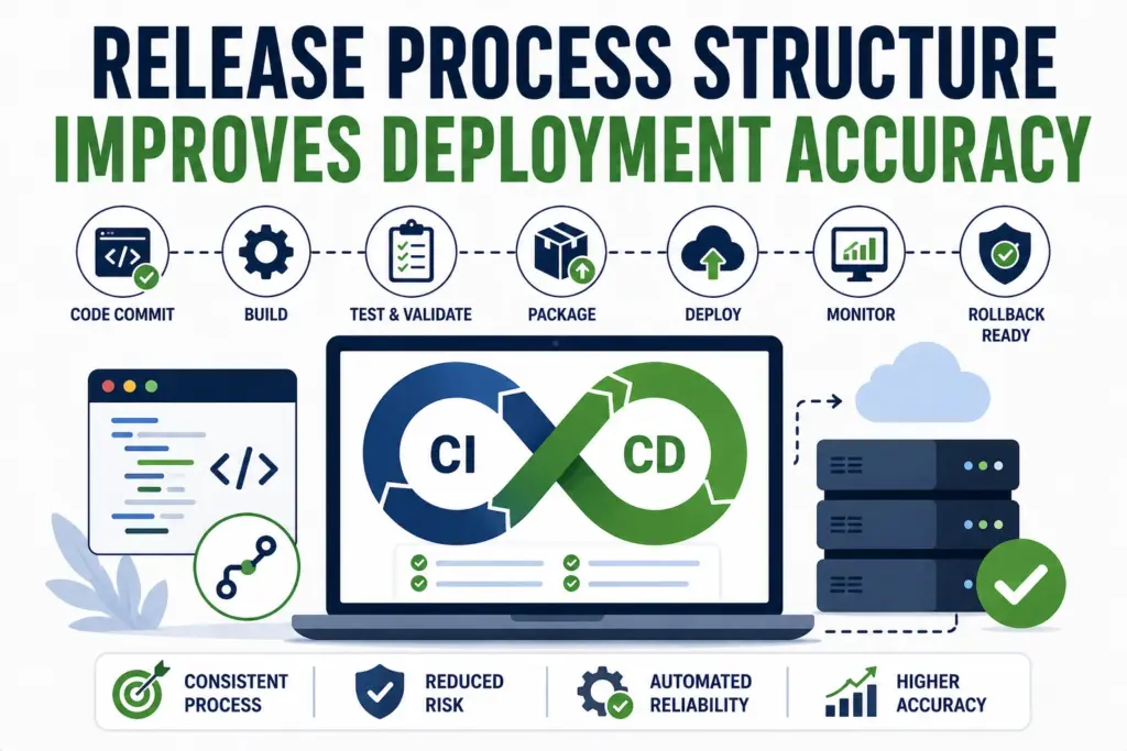 CI/CD release process structure improving deployment accuracy illustration