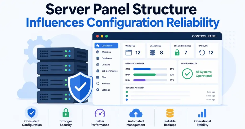 Server control panel structure improving configuration reliability illustration