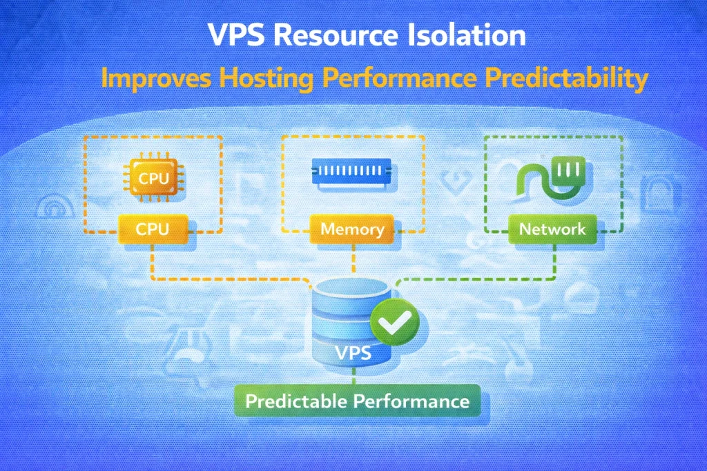 VPS resource isolation diagram improving hosting performance predictability