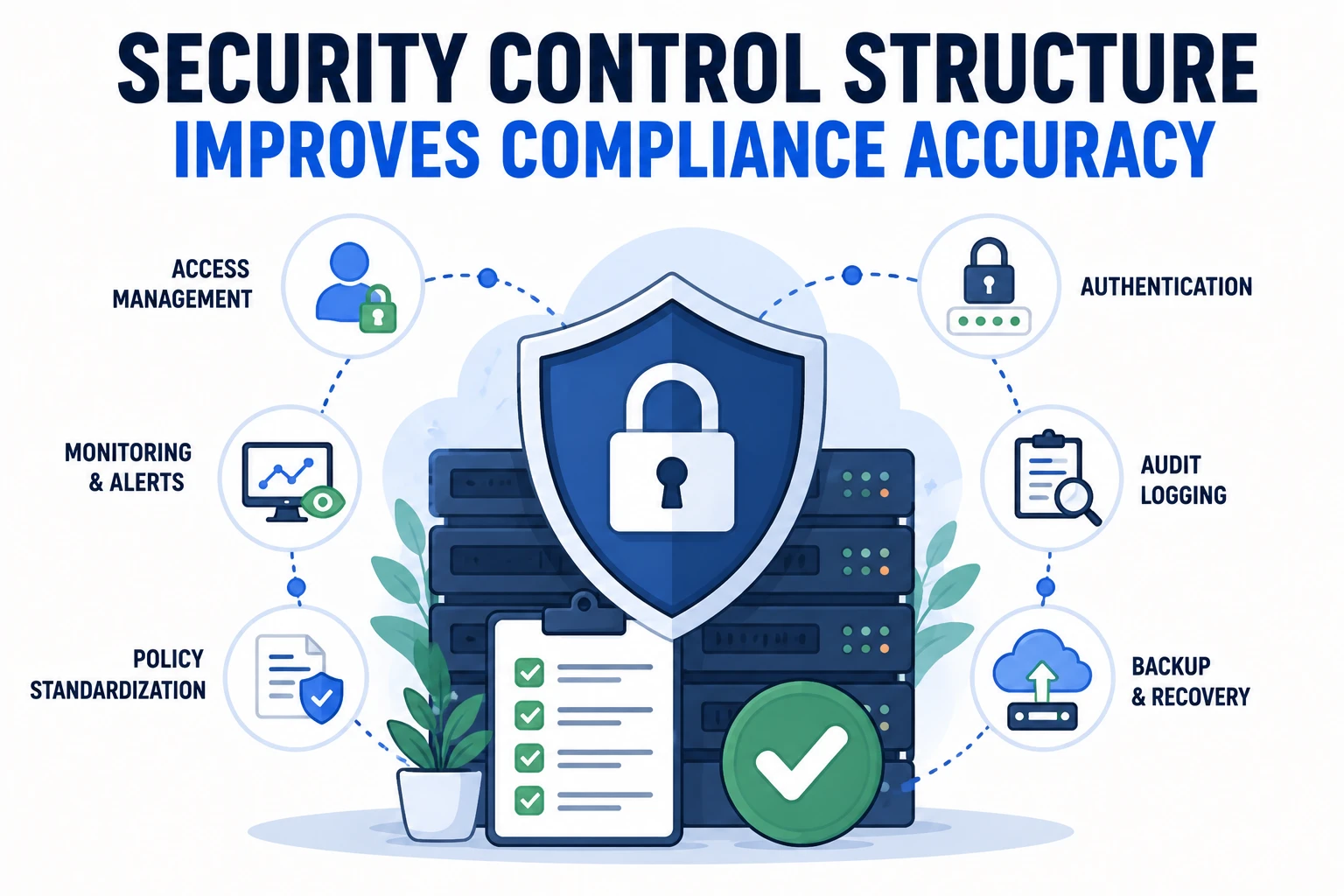 Security control structure improving hosting compliance accuracy illustration